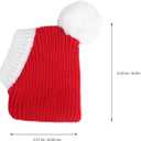 POPETPOP Christmas Dog Hat Crocheted Snood : Dog Knitted Hat Warm Winter Neck Ear Warmer Santa Headwear Christmas Pet s for Small s (Red, XS)