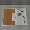 Bulletin Board White Board Combo Large Corkboard Whiteboard Combo 16'' x 12'' Dry Erase Magnetic Desktop Corkboard Whiteboard for Home College Office Gifts