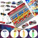 CZWXOXO 122 Pcs Race Car Party Favors Cars Birthday Party Supplies For Classroom Rewards,Cars Birthday Decorations Racing Party Gift Sets That Can Be Given To Friends