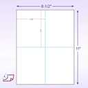 NextDayLabels - 8-1/2" x 11" Laser/Inkjet Postcards 4 Per Page, (4-1/4" x 5-1/2" Each Card | White, 200 Cards)