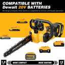 2-in-1 Electric Pole Saws Compatible with Dewalt 20V MAX* Battery, 10 Inch Cordless Chainsaw for Tree Trimming, 14.5 FT Max Reach Extension Pole for Outdoors Pruning with 1×4.0ah Battery