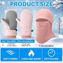 12 Pcs Women Ski Mittens Balaclava Face Masks Set Winter Ski Gloves Snow Warm Windproof Adjustable Glove Fleece Lining Cozy Wool Glove Cold Weather for Cold Weather Snowboarding Riding