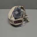 Virexo Neck and Shoulder Massager Shiatsu with Deep Kneading and Heat, Cordless Relaxing Muscle Massage, Beige (White)