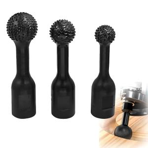 3 Pcs Sphere Rotary Burr Ball Gouge Angle Grinder Attachments Spherical Grinding Head Wood Carving Burrs for Carving Grinding Polishing Engraving Accessories (Black, 5/8-11 Threads, 36, Medium)