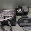 Geveniss Electric Lunch Box for Men, Women & Adults - 80W Fast Heating - Heated Lunch Box with Dual 1.5L SS Containers - Portable Food Warmer for Car, Truck, Office (Black)