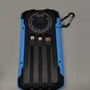 Luvknit Solar Charger Power Bank 20,000mAh Portable Wireless Charger, Fast Charging External Battery Bank with 6 Outputs for Cell Phones,Portable Solar Panel with Dual Flashlight for Camping