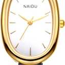 Avaner Women's Ultra-Thin Oval Watches: Stainless Steel Slim Strap Small Face Ladies Elegant Dress Wrist Watches