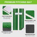 Softball Pitching Mat Baseball Hitting Mat Pitching Mound Anti-Slip Pitch Practice Mat, 5.9X3FT