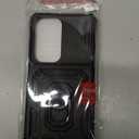 for Samsung Galaxy S21 Ultra Case with Camera Lens Cover HD Screen Protector, Military-Grade Drop Tested Magnetic Ring Holder Kickstand Protective Phone Case for Samsung Galaxy S21 Ultra 5G (Black)