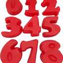 9 Pieces Middle Size Silicon Number Cake Moulds Silicone Cake Mold (6 inch)