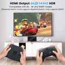TV Dock Station for Switch 2, Switch 2 Dock with 4K@144Hz HDMI Output/Type C Port/3 USB Port/100W Fast Charging for Nintendo Switch 2/1/OLED (Only Dock,Not Suitable for Use with Protective Case)