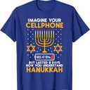 Hanukkah Imagine Your Cellphone Chanukah Jew Men Women Kids T-Shirt Medium
