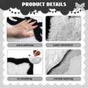 Tinideya Black Bow Bathroom Rug 16" x 24" Scalloped Bow Bath Mat Non Slip Cute Coquette Aesthetic Carpet Preppy Room Decor Microfiber Absorbent Mat for Mother's Day Bathtub Shower Bedroom Gift