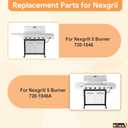 BQMAX Grill Grates Replacement for Nexgrill 5 Burner 720-1046 720-1046A, Cooking Grate Replacement for Nexgrill Replacement Parts 5 Burner, Cooking Grate, Heat Shield Kit for Nexgrill 720-1046, 17 1/8" kit