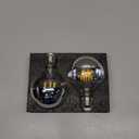 LUXON Half Chrome Light Bulbs,Dimmable,LED Edison Bulbs,Silver Dipped Anti Glare Bulb,Mirror 6W (60W Equivalent) G80/G25 Globe Decorative Light Bulb,E26 Base Warm White 2700K,for Vanity Pack of 2