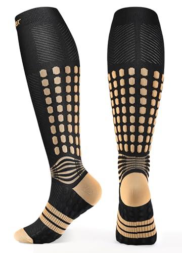 NEENCA Copper Compression Socks, Medical Graduated Socks with Patented Design for Pain Relief, Women & Men Circulation, Swelling, Travel, Pregnancy, Flight, Nurses, Running, Athletic—1 Pair, 20-30mmHg