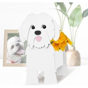 Shih Tzu Dog Planter, Pet Shape Garden Pots Plant Pots for Indoor/Outdoor Gardens Decoration, Cute, Surprise Gifts/Souvenirs for Pet Lovers