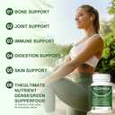 Moringa Capsules,1200mg Pure Moringa Powder Organic Capsules,Green Superfood SupplementEnergy, Skin, Immune Support,60count (EXP 07/01/28)