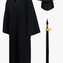 GraduationMall Matte Graduation Gown Cap Tassel Set 2025 for High School and Bachelor 48(S)