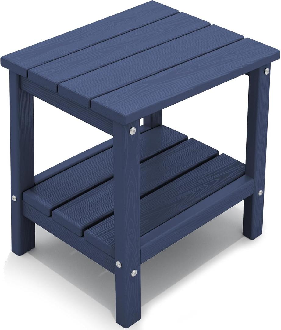KINGYES Double Side Table, Adirondack End Table- Navy