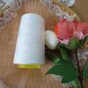 2 x Black & White Sewing Thread, 8PCS 40S/2 3000 Yard Spool Serger Thread, All Purpose Polyester Thread Serger Thread Cones