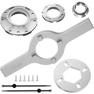 DQHKOW Upgraded Metal W10324651 Washer Hub Kit with TB123A Wrench Replaces W10528947/W10291415/PS2581262