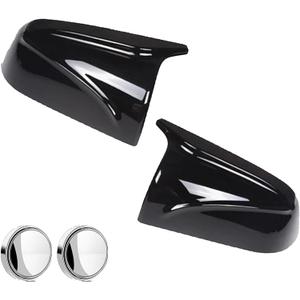 Side View Mirror Cover Replacement Compatible with Model 3 2017-2021 Exterior Sport Door Side Rearview Mirror Caps Decoration Glossy Black