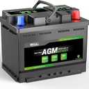 HQST 12V 60Ah AGM Car Battery, Group 47 H5, 680CCA, 100RC, Start-Stop