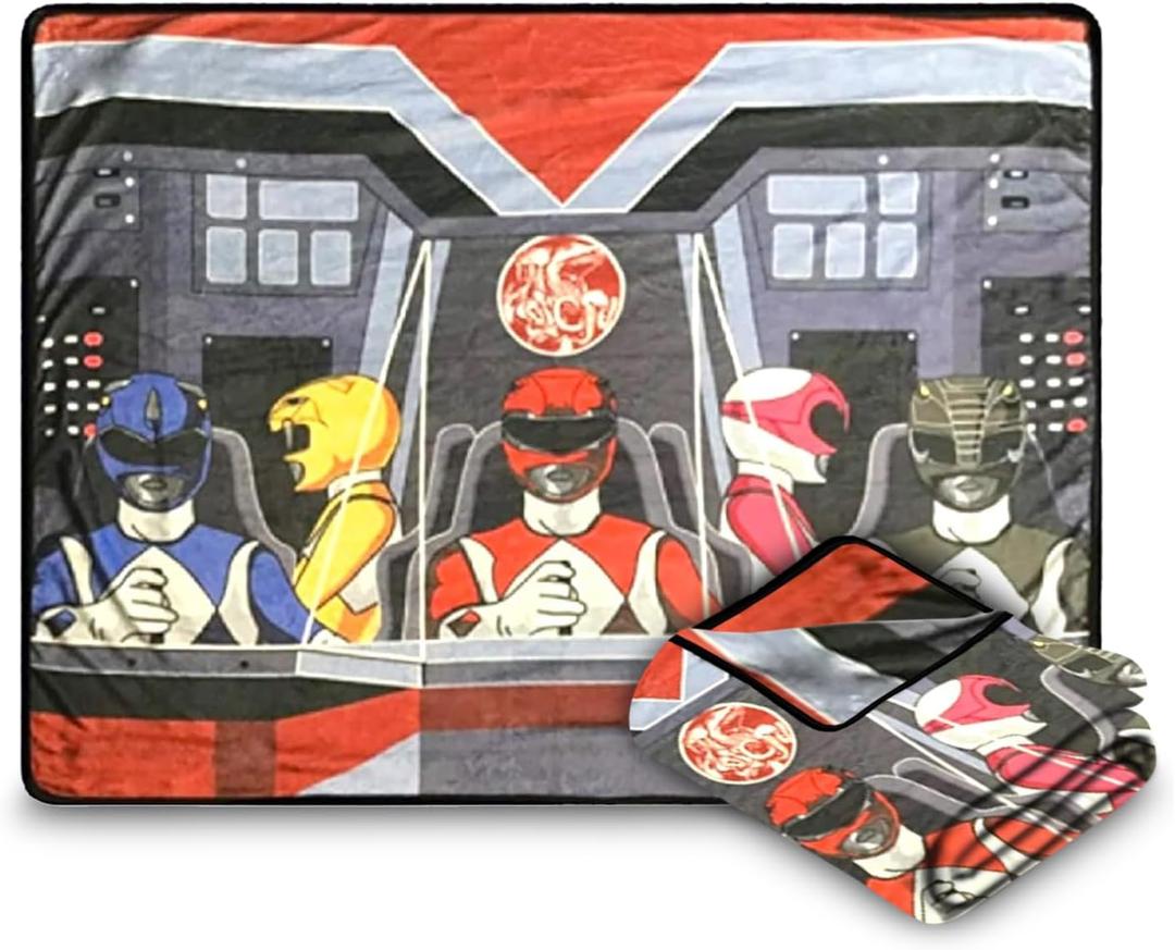 Surreal Entertainment Power Rangers Fleece Softest Comfy Throw Blanket for Adults & Kids | Measures 60 x 45 Inches