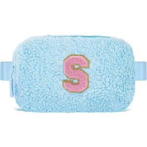 Uygafly Belt Bag with Initials,Fanny Packs Crossbody Bags for Women Girls Kids,Birthday Graduation Gifts for 5 6 7 8 9 10 11 12 13 14 15 16 Year Old Girl,Trendy Cute Purse Stuff - S,Blue