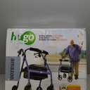 Hugo Mobility Portable Rollator Walker with Seat, Backrest and 8 Inch Wheels, Blue