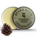Striking Viking Beard Balm for Men  Light Hold, Cedar, 2 Oz - Leave-in Beard Conditioner with Shea Butter, Tea Tree, Argan & Jojoba Oils - Smooth, Shape, Moisturize & Soften Coarse, Dry Facial Hair (2 Ounce (Pack of 1))