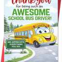 2 x Bus Driver Appreciation Gifts Card,School Bus Driver Thank You Card for Women Men,Appreciation Cards for School Bus Driver with Envelope