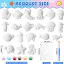 Simgoing 20 Set Ocean Animals Ceramic Painting Kit DIY Ceramic to Paint Your Own Under the Sea Animals Figurines Unpainted Plaster Summer Arts and Craft for Adults Beach Birthday Party Favors