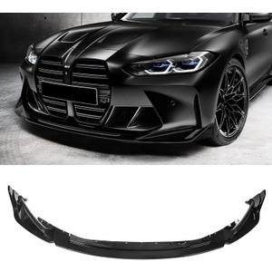 Front Bumper Lip Compatible with BMW G80 M3 G82 M4 2021-2026 Gloss Black Front Splitter