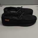 Dearfoams Pierce Moccasin Slippers Black Men's Size Large 11-12