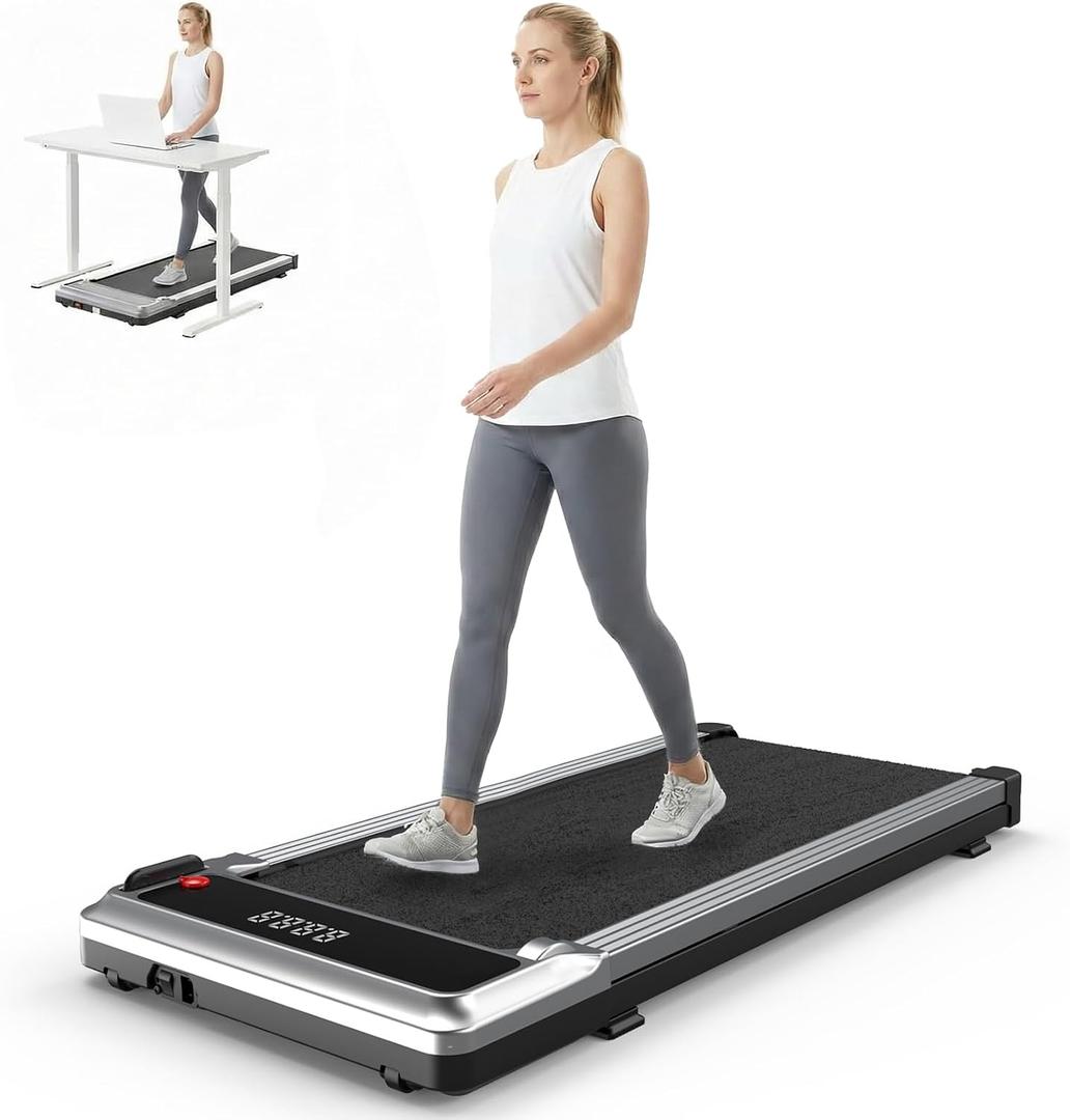 OLIXIS Under Desk Walking Pad Treadmill for Home Office Workouts
Compact Treadmill for Small Space, Portable Design, LED Display with Remote Control, Low Noise