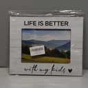 Life is Better With My Kids Picture Frame, Mothers Day Gifts for Mom From Son, Boy Mom Gifts, Momof Boys Photo Frame 4X6, Momand Girl GiftsWooden Photo Picture Frames for Desk Tabletop Decor