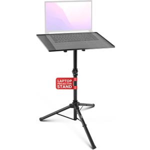Pyle Projector Stand Tripod 28.0'' - 50.0'', Pro DJ Laptop, Easy Setup, Portable Studio Stand for Laptops, Mixers, and Projectors, Height Adjustable for Stage, Home, Studios, Stable and Versatile