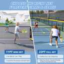 Pickleball Net Set with 4 Fiberglass Paddles, Portable Pickleball Set with 4 Fiberglass Paddles, 6 Balls & Carry Bag, Easy Setup for Driveway, Garage, Kids & Adults