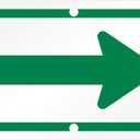 SmartSign Right Arrow (Green) Sign | 6" x 12" 3M Engineer Grade Reflective Aluminum, Made in USA