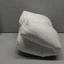 MINUPWELL Knee Pillow for Side Sleepers, 4" Leg Pillow for Side Sleeping, 100% Cotton Fabric Pillow for Between Knees While Sleeping - High Support Alternative for Relieving Leg, Back, and Knee Pain (White)