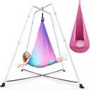 Sensory Swing Set with Stand, Printed Sensory & Pod Swing for Kids
