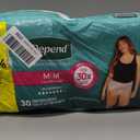 Depend Fresh Protection Adult Diapers, Incontinence Underwear for Women, Disposable, Maximum, Medium, Blush, 30 Count