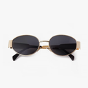 Retro Oval Sunglasses for Women Men Trendy Small Sun Glasses Classic Metal Frame Shades UV400 Protection