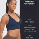 Aoxjox Women's Workout Sports Bras Fitness Trainning Infinity Gym Bra Yoga Crop Tank (Navy, Large)