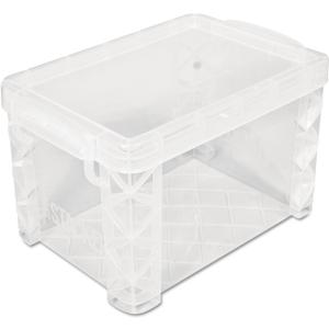 Advantus 40305 Super Stacker Storage Boxes, Hold 500 4 x 6 Cards, Plastic, Clear, Pack of 2