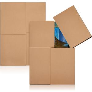 Ireer 2 Set Picture Shipping Box 40" x 60" x 4" Corrugated Cardboard Adjustable Boxes for Shipping TV Picture Mirror Moving Packing Glass Storage Supplies