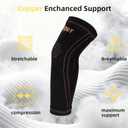 Arm compression Sleeve (1 Pair),Copper Elbow Compression Sleeve,Elbow Brace for Tennis Elbow Tendonitis,Full Arm Sleeve for Men & Women,Sports Support & Recovery (Black, L)