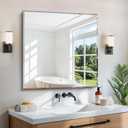 CILIBER Beveled Mirror, 30x30 Square Bathroom Mirrors for Wall, 3mm Tempered Glass Frameless Vanity Mirror Over Sink with Beveled Edge for Bathroom,Bedroom,Living Room and Entryway